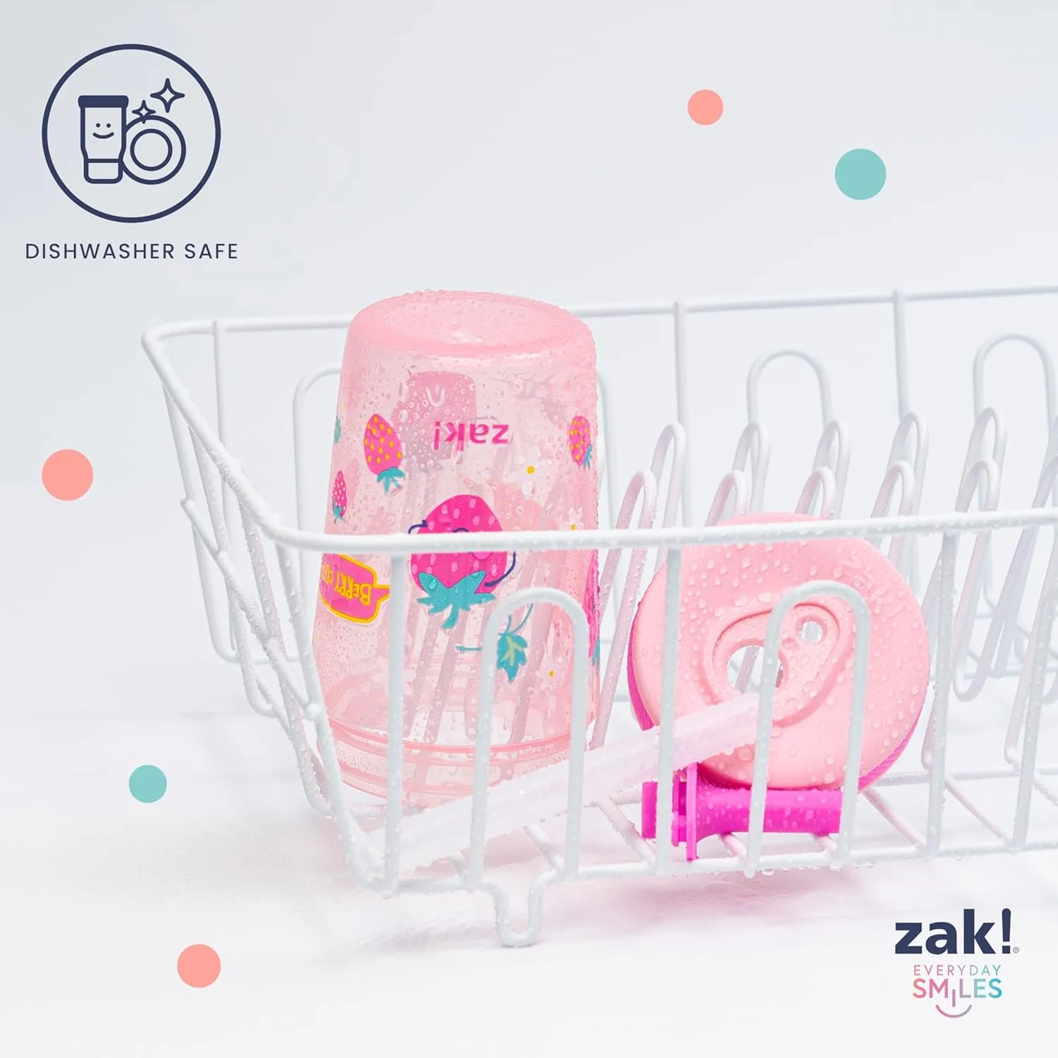 Zak Designs 15oz Baby Shark Kelso Tumbler Set, Leak-Proof Screw-On Lid with Straw Made of Durable Plastic and Silicone, Perfect Bundle for Kids (2pcs Set)
