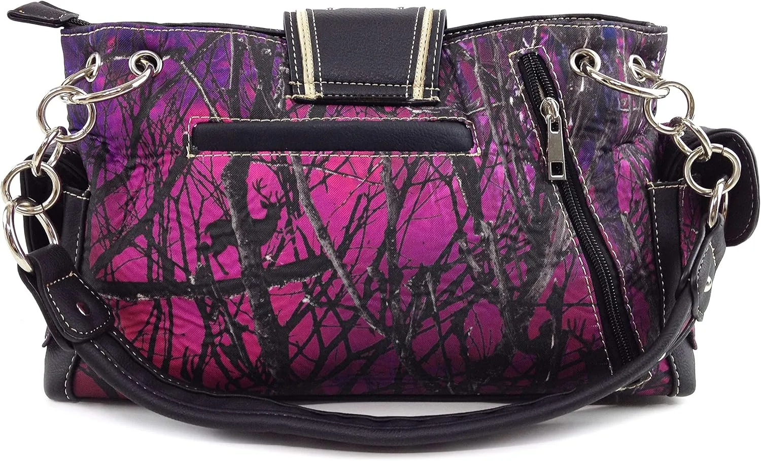 Zelris Camouflage Shine Glow Buckle Women Conceal Carry Handbag with Wallet Set