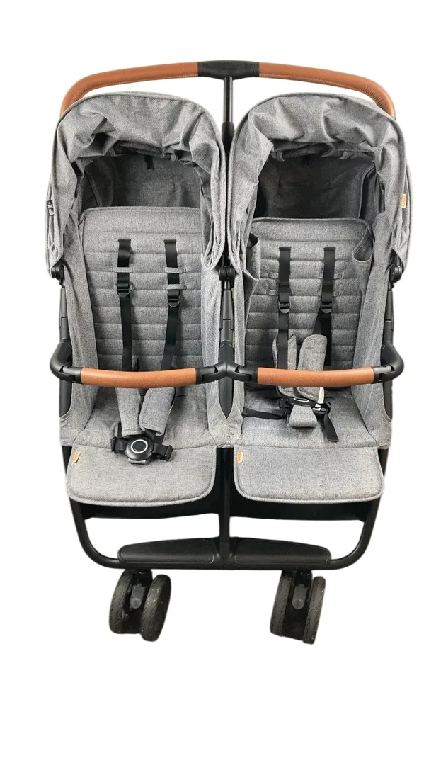 Zoe Twin V1 Double Stroller, Luxe Grey