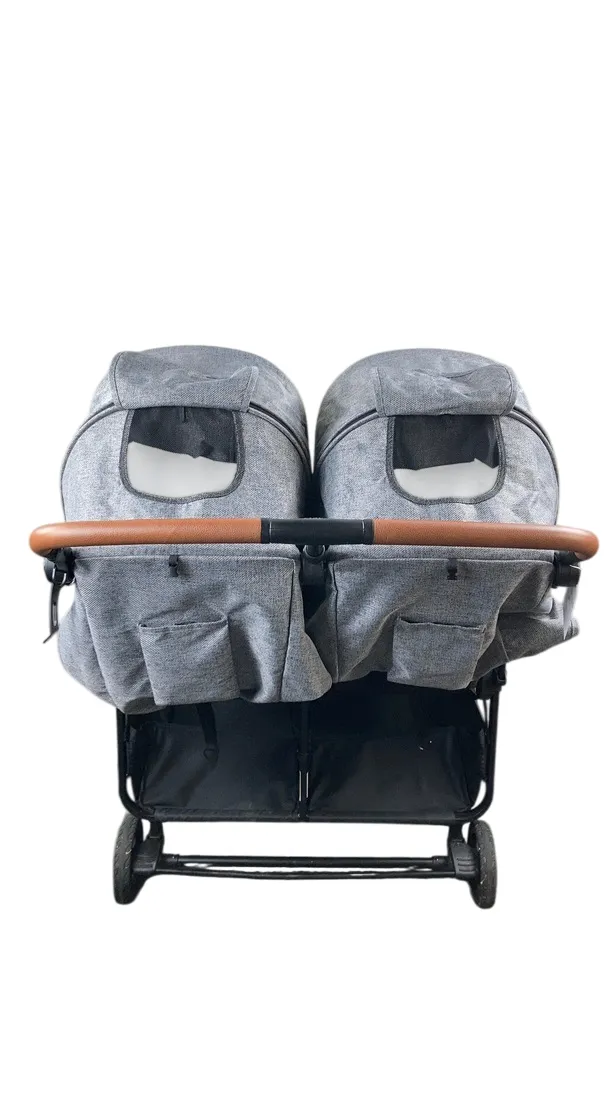 Zoe Twin V1 Double Stroller, Luxe Grey