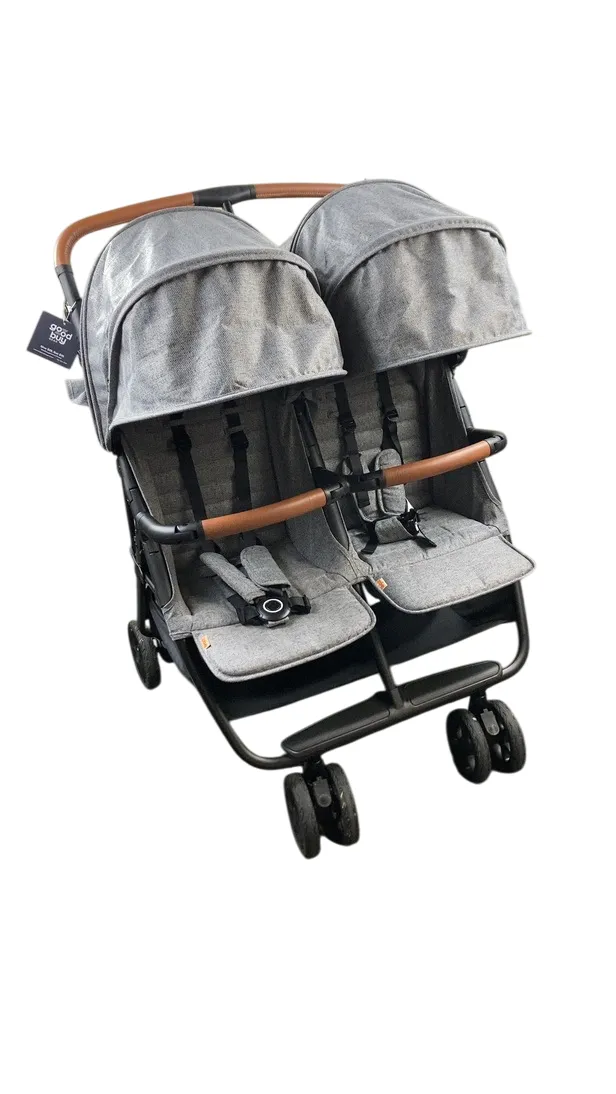 Zoe Twin V1 Double Stroller, Luxe Grey
