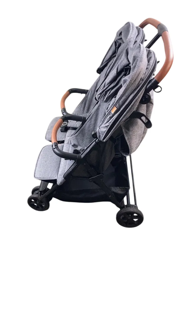 Zoe Twin V1 Double Stroller, Luxe Grey